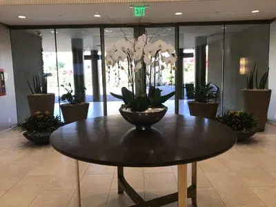 Riverside County Office Building Lobby Decorated with Commercial Plants
